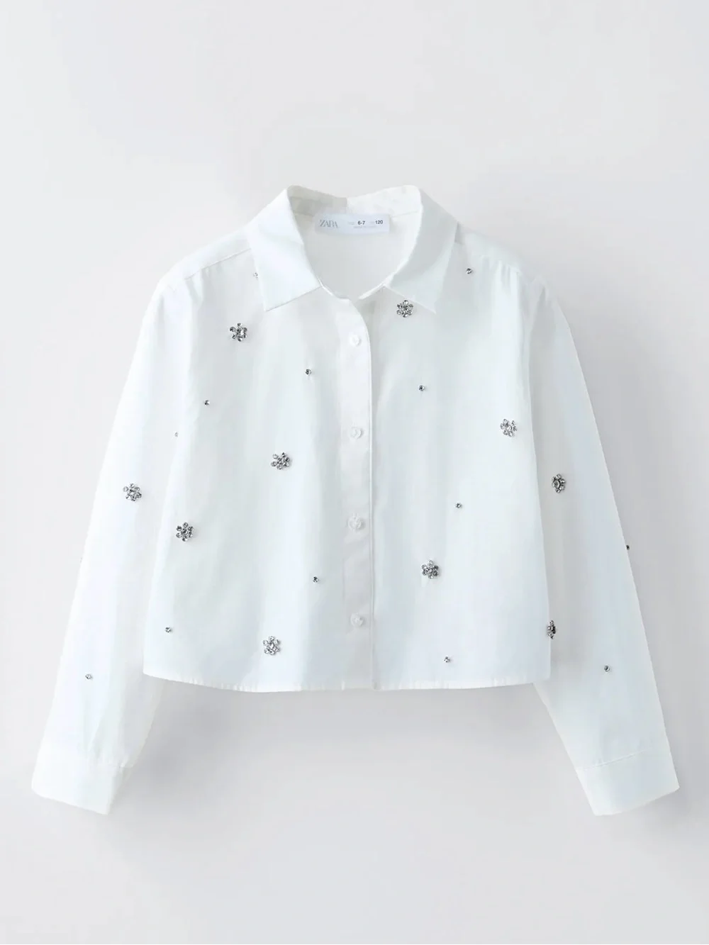 Zara White jewel  Girls' Shirt 11-12yr